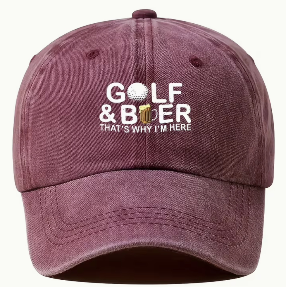 "Golf & Beer" Vintage Cotton Hat