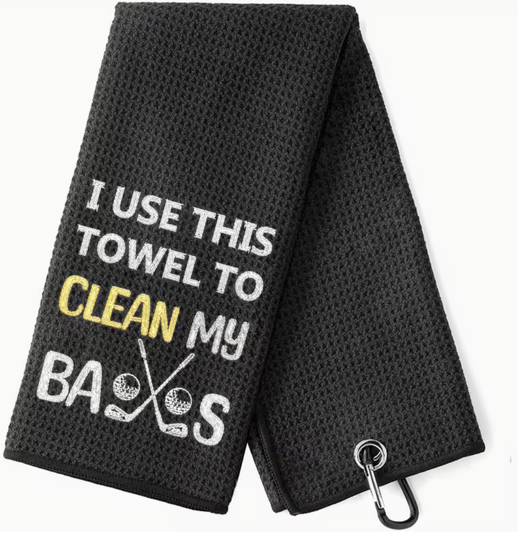 "Clean My Balls" Golf Towel