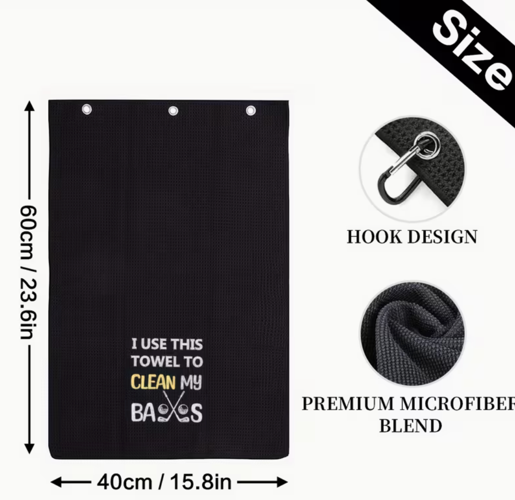 "Clean My Balls" Golf Towel