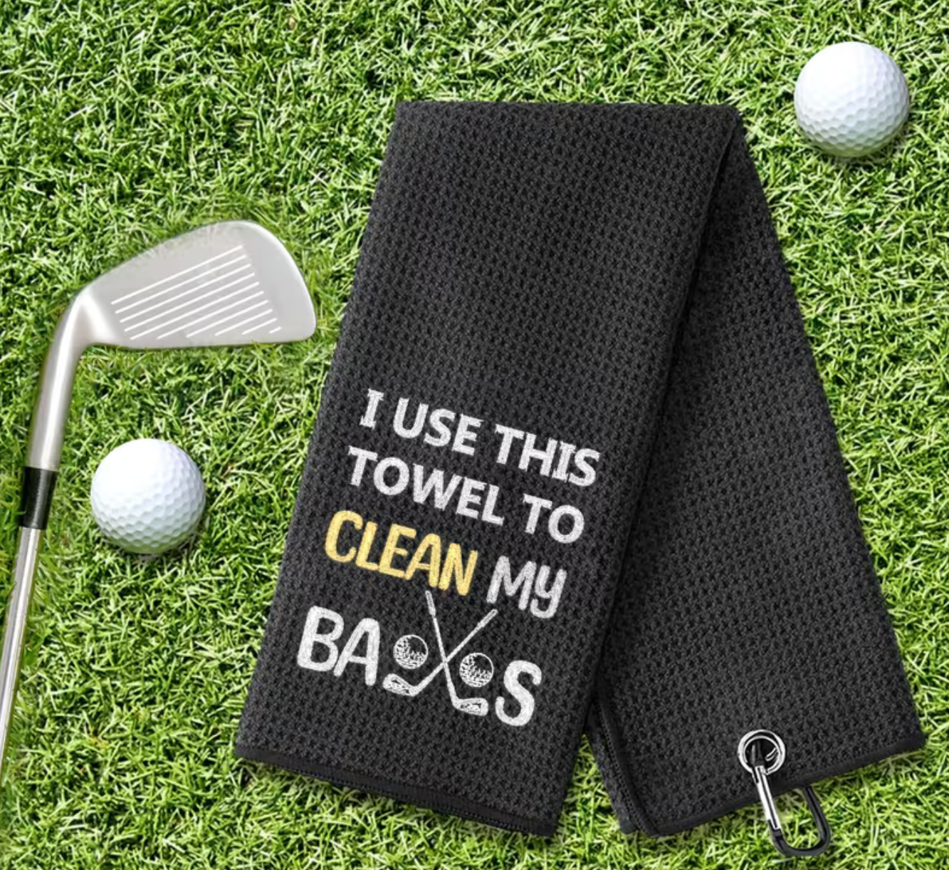 "Clean My Balls" Golf Towel