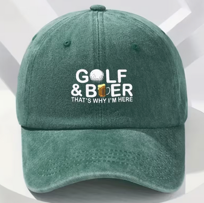 "Golf & Beer" Vintage Cotton Hat