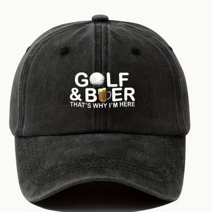 "Golf & Beer" Vintage Cotton Hat