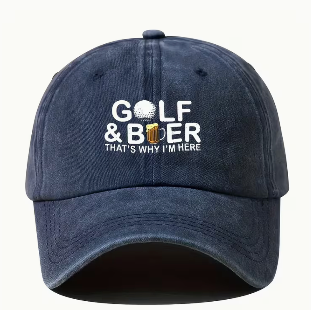 "Golf & Beer" Vintage Cotton Hat