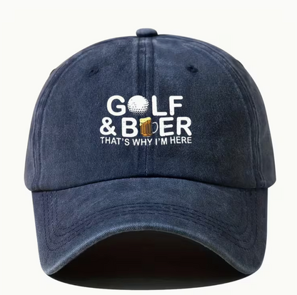 "Golf & Beer" Vintage Cotton Hat