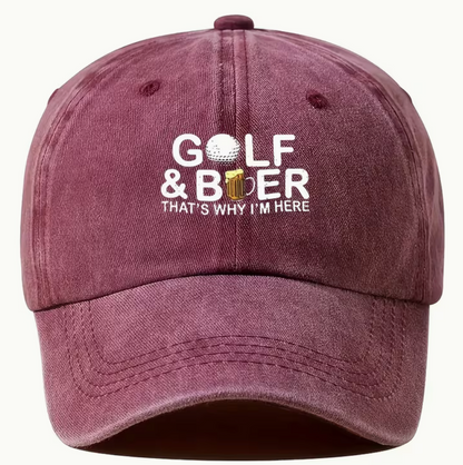 "Golf & Beer" Vintage Cotton Hat